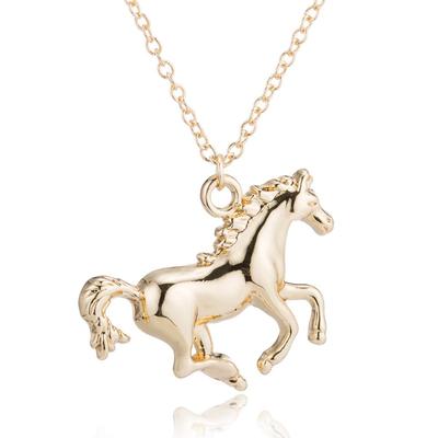 Cute Little Fresh Running Horse Necklace Women's Fashion Natal Year Horse Collarbone Chain