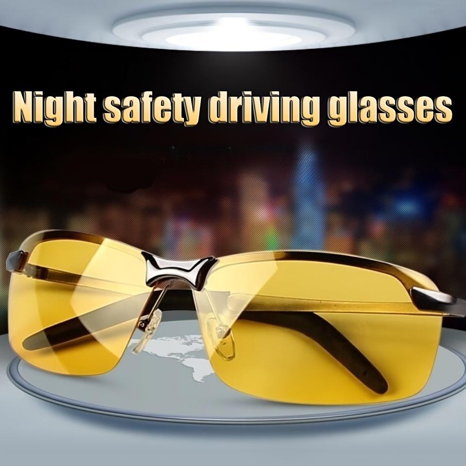 1pc/2pcs Driving Night Vision Glasses for Men Women, Drivers Semi Rimless Fashion Eyeglasses