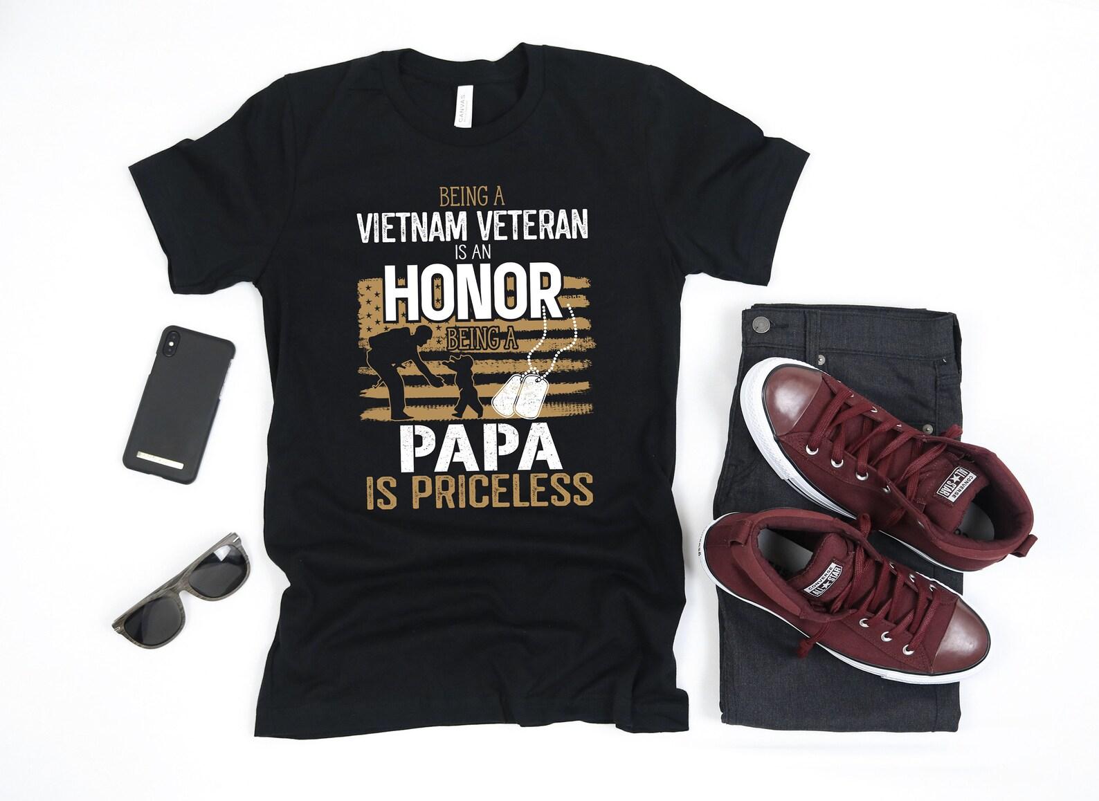 Vietnam Veteran Papa T-Shirt, American Flag Vietnam Vet Tank Top, Veterans Day T-shirt, T-shirt,T-shirt, T-shirt, Apparel Gift S