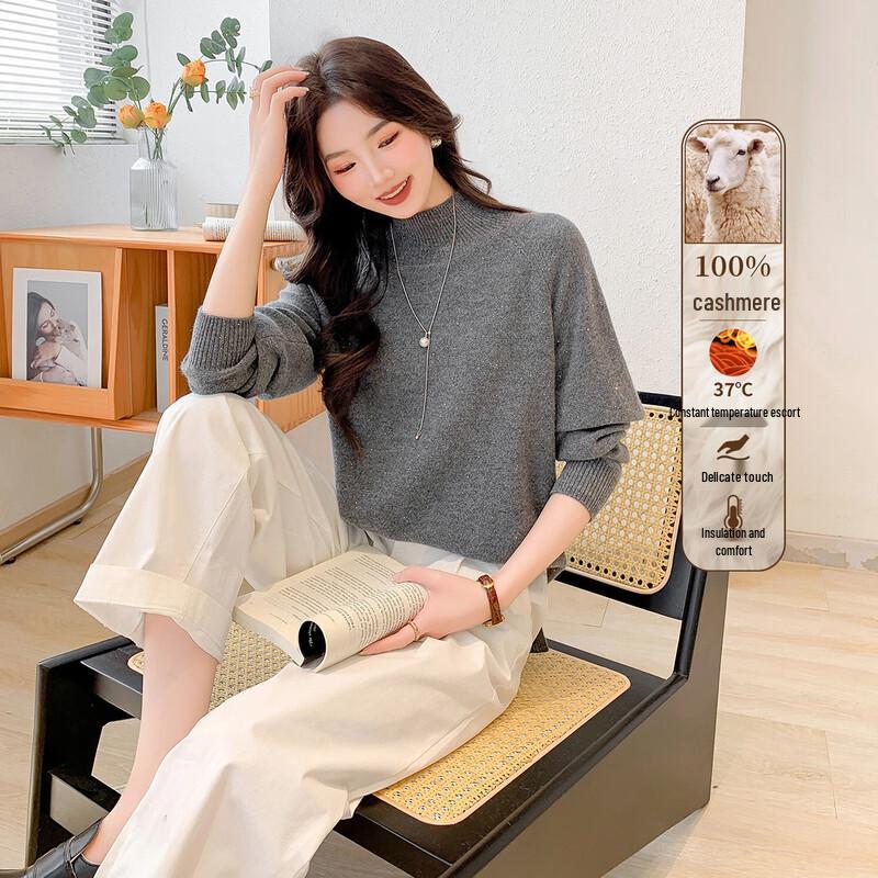 

Mokana Women s Long-Sleeve Cashmere Sweater MKNJD2758 XL