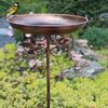 Rust Resistant Outdoor Bird Bath Feeder With Easy No Tool Installation Design Suitable for Backyard Wildlife Enthusiasts
