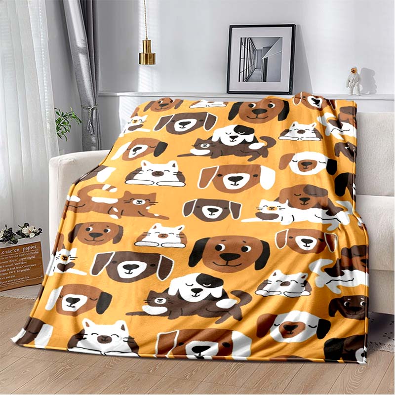 French Bulldog Boston Terrier Throw Blanket, Graffiti Pop Art Soft Fleece Bed Blanket for Couch Sofa Living Room, Colorful Warm Cozy Wrap