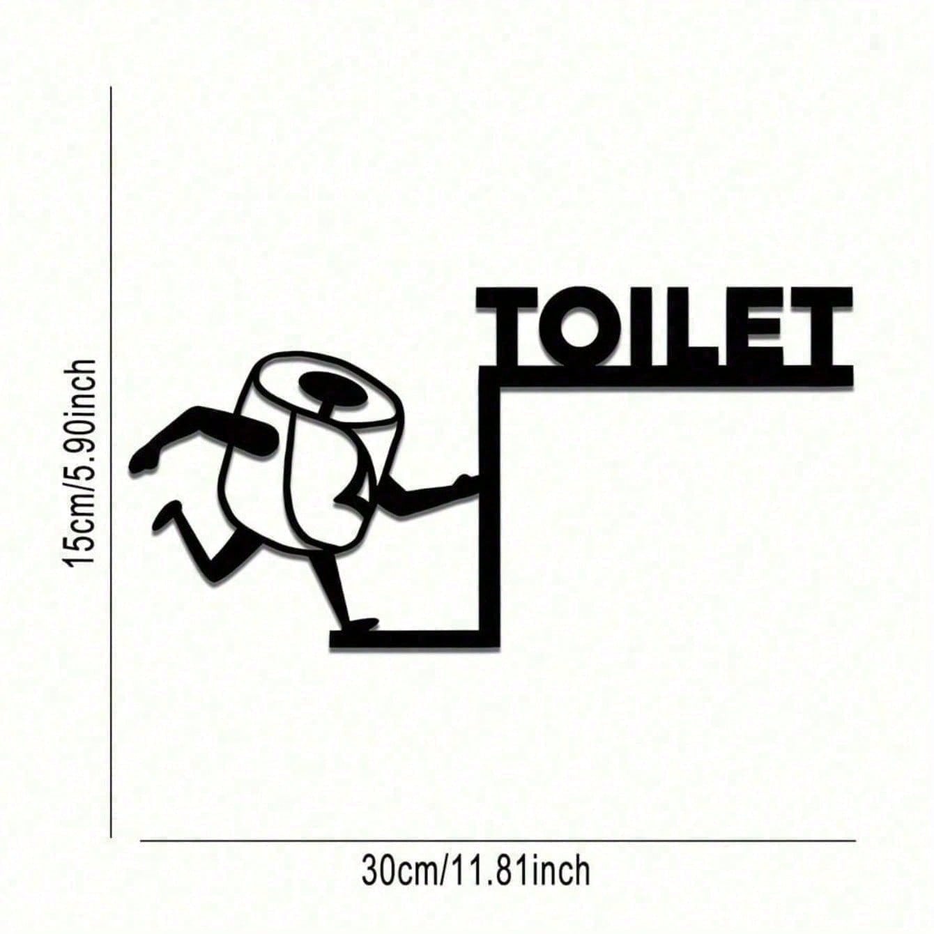 Vintage Metal Tin Bathroom Wall Sign Funny Toilet Art Home Decor Gift разноцветный