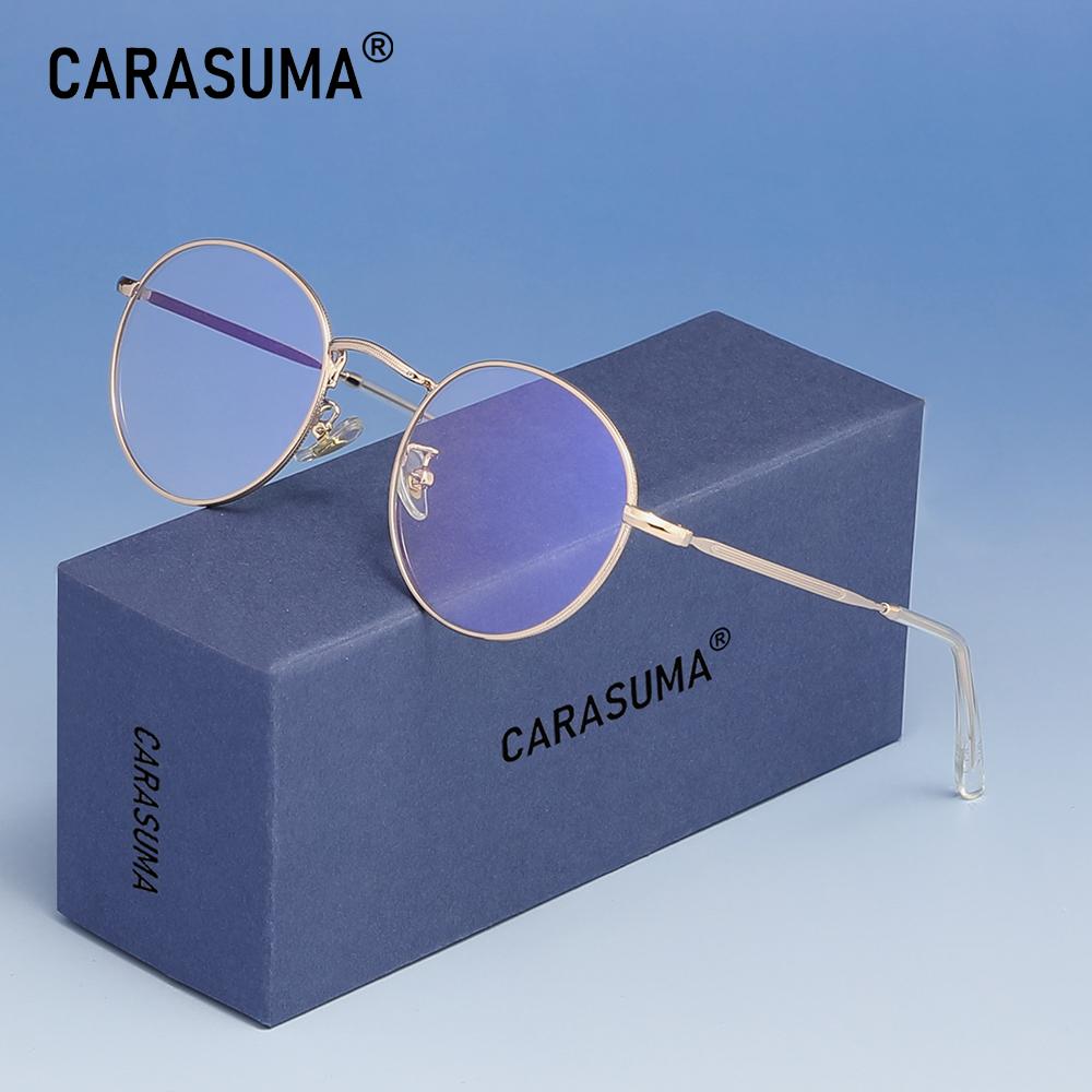 

CARASUMA Anti Blue Light Glasses Women Frame Vintage Eyeglasses MenAnti-Blueray Reading Trendy And Fashion Full Frame Alloy