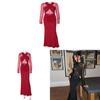 Long Sleeve Solid Color Sheer Mesh Bodycon Dress For Winter Party And Night Out