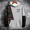 Nowa męska bluza z kapturem Smile Wzór Color Block Drukowana w 3D