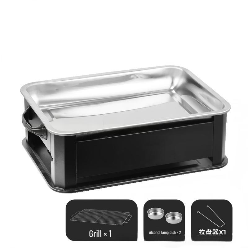 OEING Stainless Steel Windproof Alcohol Grill Stove