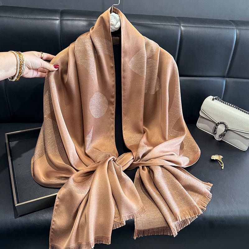 200*70cm Damen Weiche Pashmina Floral Schal Wickeltuch mit Fransen