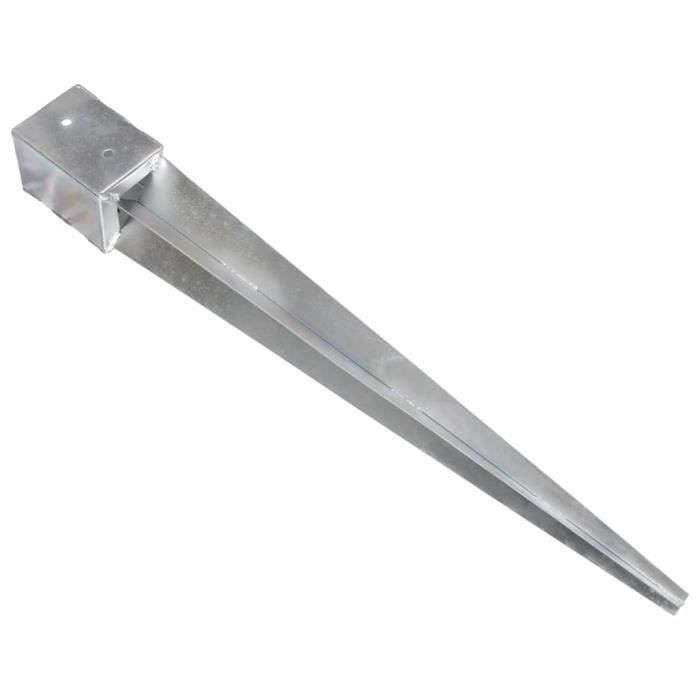 VidaXL Ground Stakes 12 Pcs Silver 10x10x91 Cm Galvanized Steel