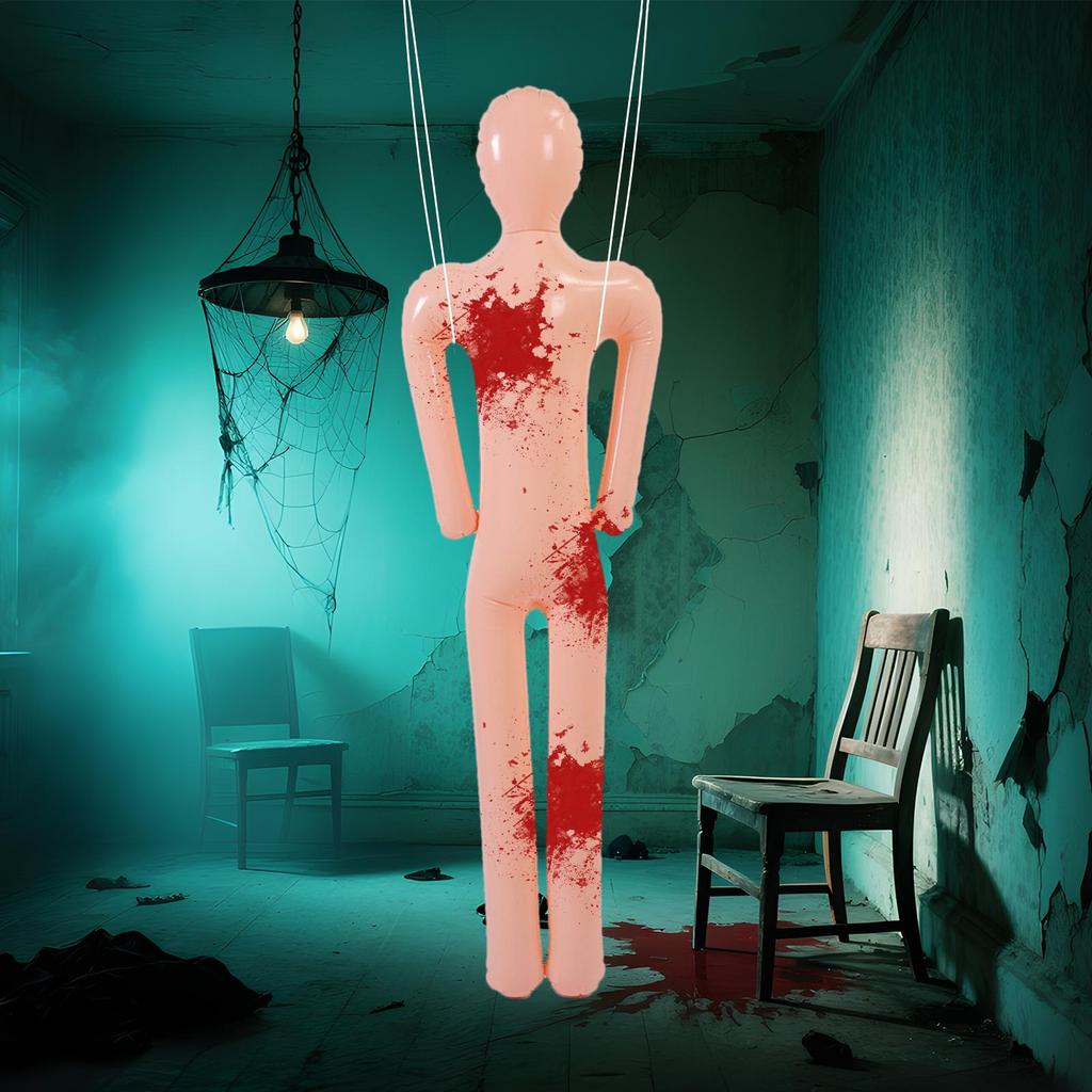 Inflatable Mannequin Cosplay Inflatable Body Halloween Decorations Realistic Model Photo Props for Walkway Backyard Fence Escape