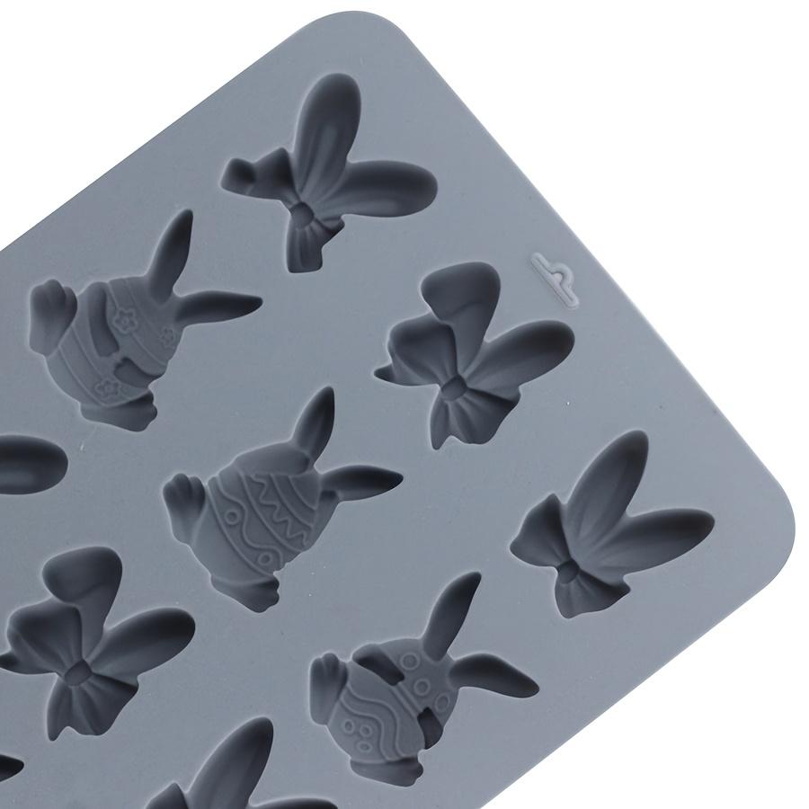 1pc Easter Egg Bunny Ear Shape Easter Silicone Cake Mold Cake Decoration Candy Chocolate Mold Easter Baking Cake Mold