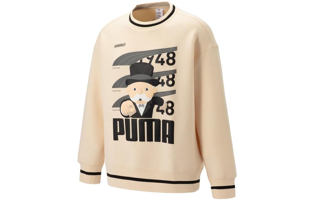 PUMA X Staffonly X Monopoly Sweatshirts Men's Khaki Crew Neck Moderate Regular 539898-86