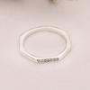 925 Sterling Silver Pan Ring Creative Polygonal Couple Ring For Women Wedding Party Gift Fashion Jewelry