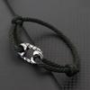 Handmade Ethnic String Bracelet For Men Sliding Adjustable Nautical Wrap Braslet With Stainless Steel Outdoor Cycling Braclet