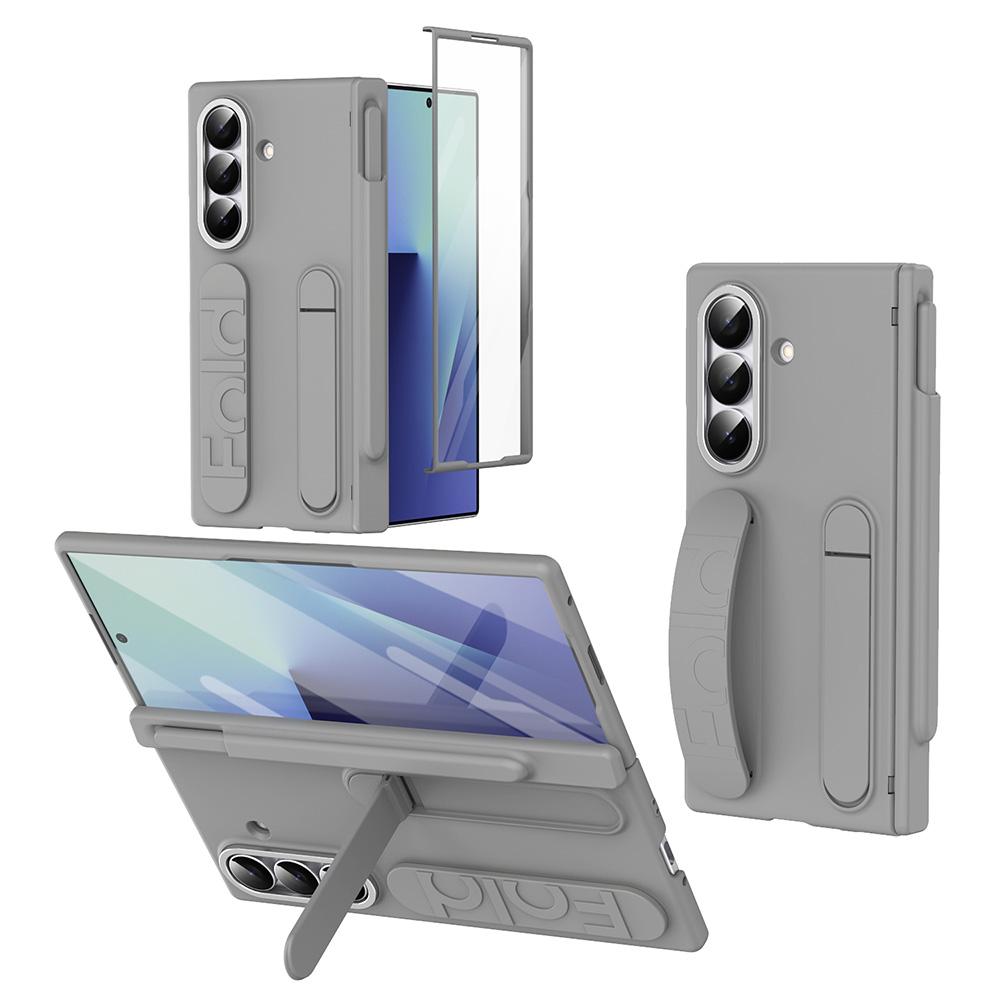 Pour Samsung Galaxy Z Fold6 5G Coque Béquille Dragonne PC Dur Housse de Téléphone avec Fente pour Stylet