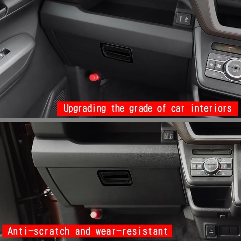 For Daihatsu MOVE 2025 2026 ABS Carbonfiber Front passenger storage box handle cover copilot button frame interior Accessories