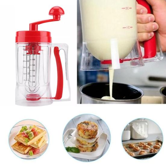 Yousheng Manual Batter Dispenser Pancake Mix Distributor with Built-in Stirrer Precision Batter Pouring Tool for Waffles Muffins