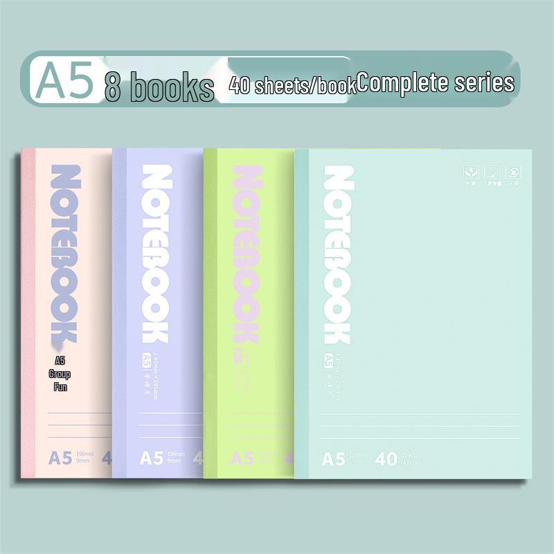 Vibrant Color Block A5/B5 Notebook - Ideal for Students, Soft Cover, No Ink Bleed, Smooth Writing