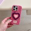 New Autumn and Winter Velvet Corduroy Phone case Girl's love Soft case Suitable for IPhone17 16 15 ProMax Phone case