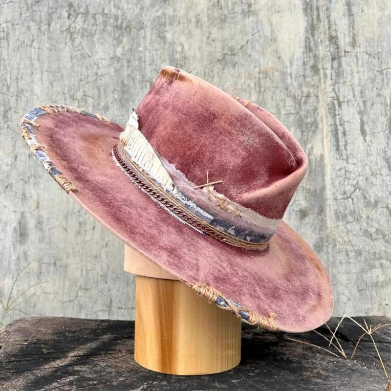 Wool Hat for Musical Festival Adult Winter Autumn Warm Hat Unisex Headwear Stage Show Roleplaying Props Hat Headwear