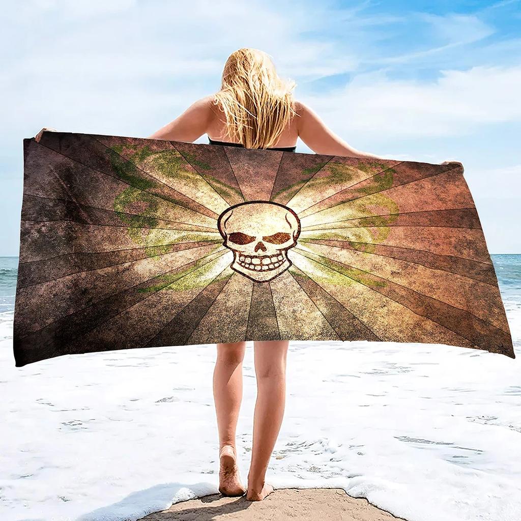 Burj Al Arab Sailing Hotel Microfiber Sand Free Beach Towel Thin Quick Fast Dry Super Absorbent Oversized Lightweight Towels