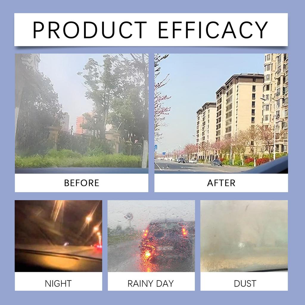 Car Glass Waterproofing Agent Car Window Anti Fog Spray Effective Clear Vision Safe Driving Glass Polishe Rainproof Anti-Fog Set