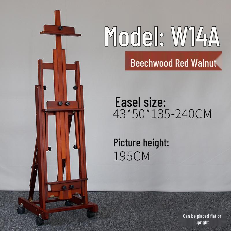 Adjustable Beech Wood Easel: Floor & Tabletop Folding Stand for Sketching & Oil Painting