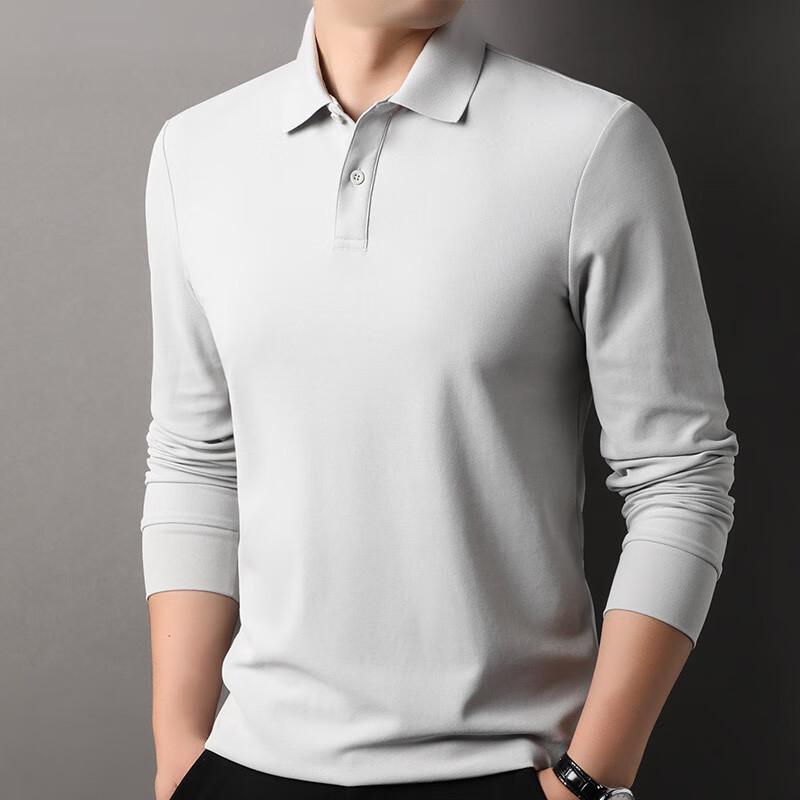 

Мужская антибактериальная рубашка поло с длинным рукавом Hengyuanxiang 2024 3XL