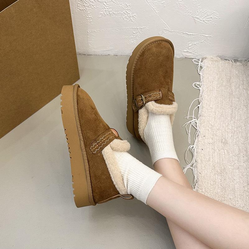 Retro All-inclusive Thick-soled Snow Boots 2025 New Winter Velvet Boken Shoes Fluffy Northeast Warm Cotton Shoes