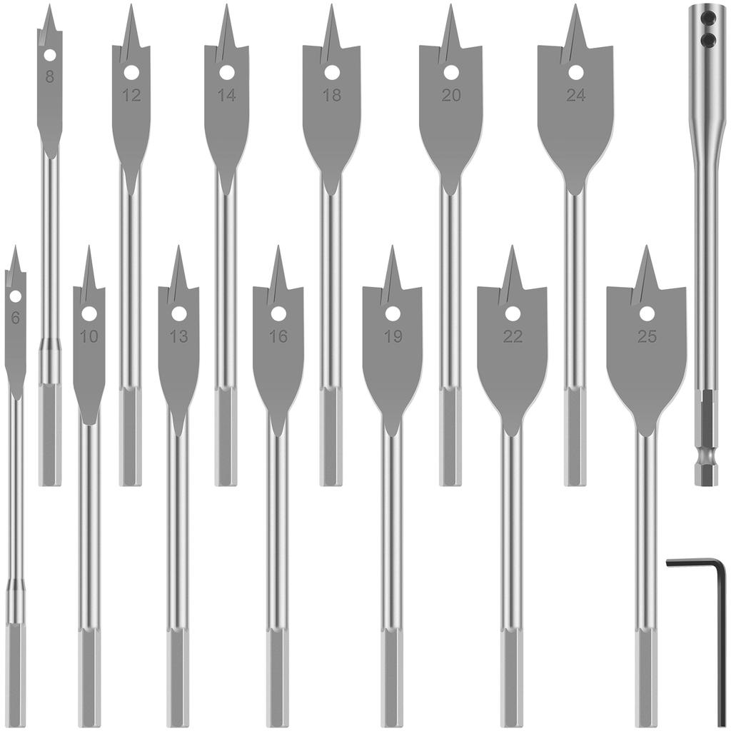 Woodworking Twist Drill Bit Set Four Slot Four Blade Woodworking Support Drill Auger Drill Bits 10-25mm Reaming Drill Bit