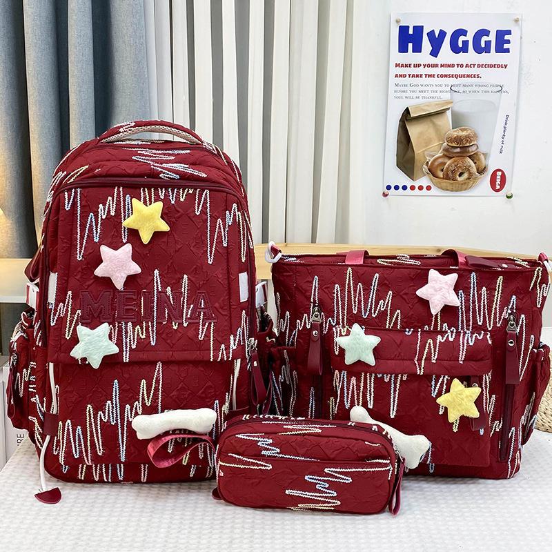 Children's schoolbag, primary school students, girls, junior high school students, two-piece set, high-value backpack, fashionable backpack.