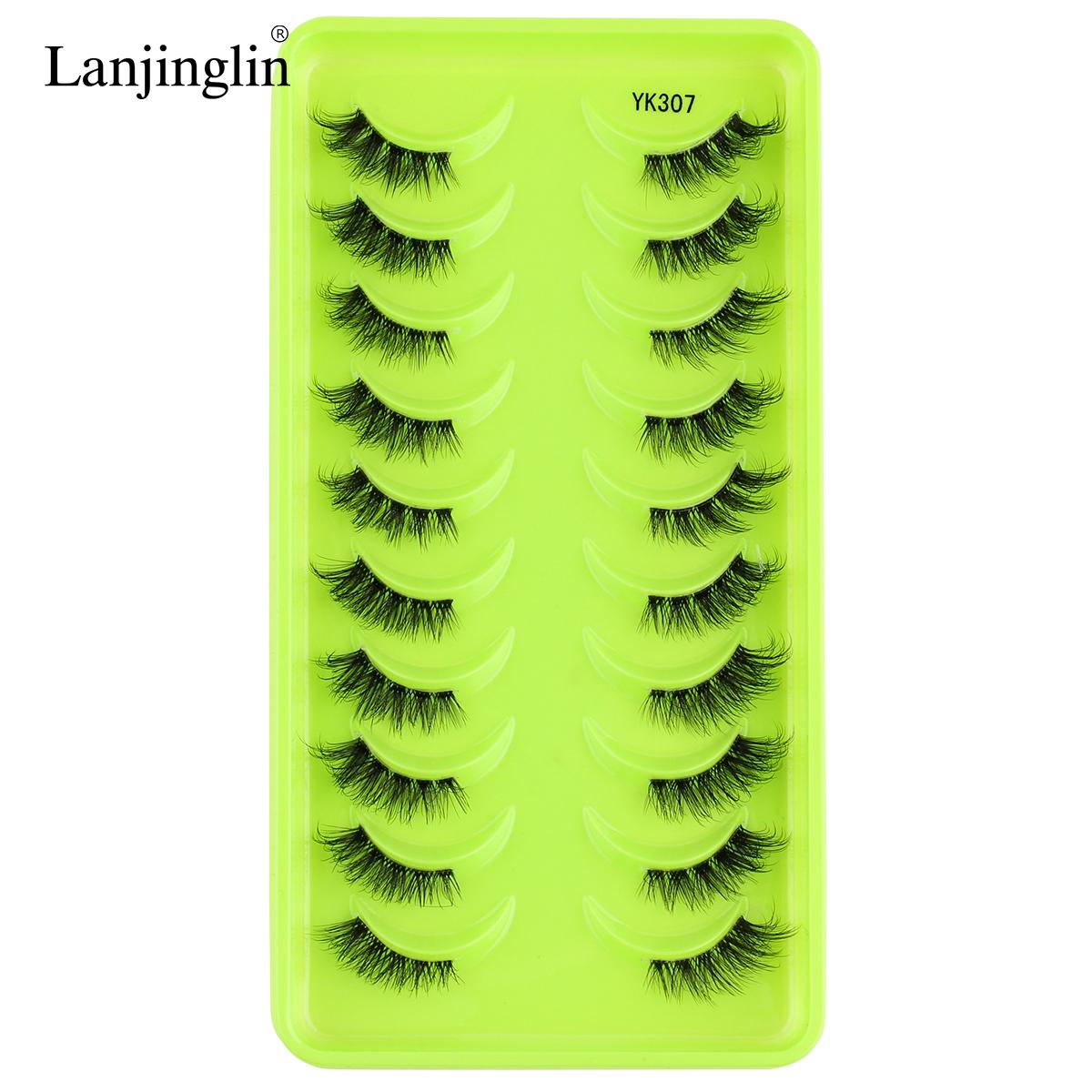

Накладные ресницы Half Eye Lashes 3/10 пар 3D Mink Lashes Natural/Dramatic Handmade Многоразовые накладные ресницы Инструменты для макияжа Faux Cils