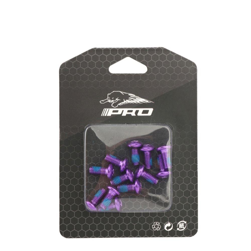 

12PCS T25 Screws Bicycle Brake Handle Screw M5*11.5mm Bicycle Rotor Screw Brake Rotor Screws MTB Purple