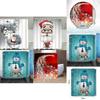 Premium Quality Christmas Snowman Waterproof Bathroom Shower Curtain With 12 Hooks For Festive Decor