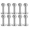 2/5/10Pcs Medical Stainless Steel Labret, Lip Piercing Jewelry Tragus Cartilage Ear Studs Earrings For Women / Men Trend