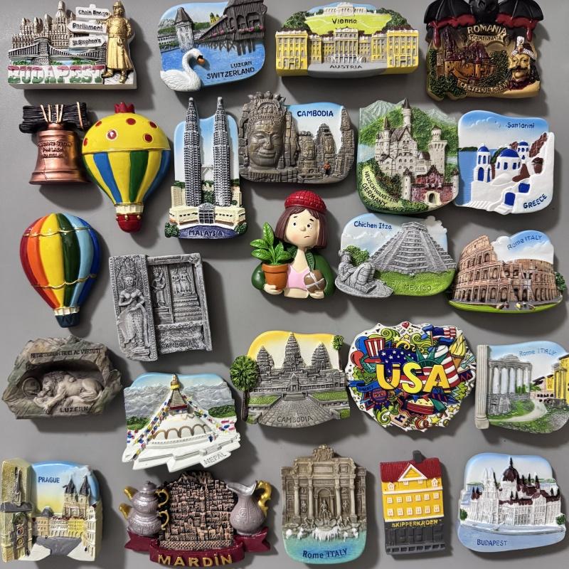 Μαγνήτες ψυγείου Ελβετία Λουκέρνη Τουρκία Ελλάδα ΗΠΑ Μεξικό Βουδαπέστη ΙΤΑΛΙΑ Καμπότζη Γερμανία Νεπάλ Πράγα Μαλαισία Αναμνηστικά Δώρα