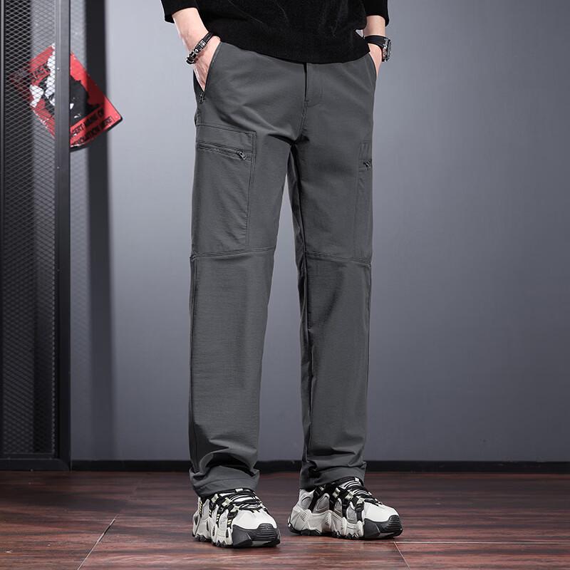 Jeleino Men's Waterproof Stretch Straight-Leg Outdoor Softshell Pants