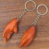 6 Pcs Chicken Wing Keyrings Decorative Keychain Car Key Chain Simulation Food Keychain Hanging Ornaments Bag Pendant