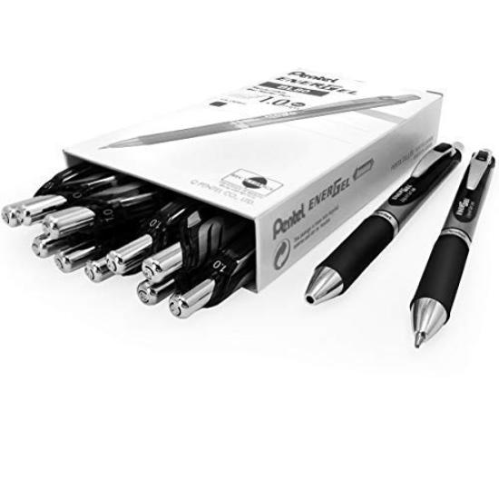 

Energel BL80 liquid gel ink ballpoint pen black 12 pieces 2 pieces set knock-type 1.0mm +