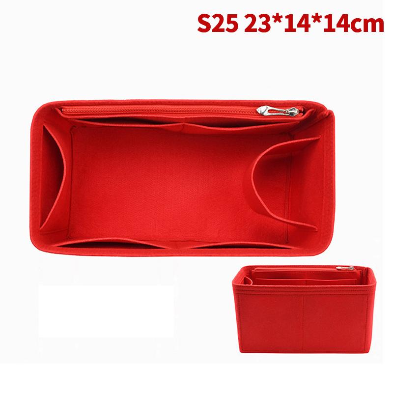 25 30 35 Filtstoff Innleggspose Organizer Sminke Håndveske Organizer Reise Innvendig Lommebok Bærbare Kosmetikkvesker