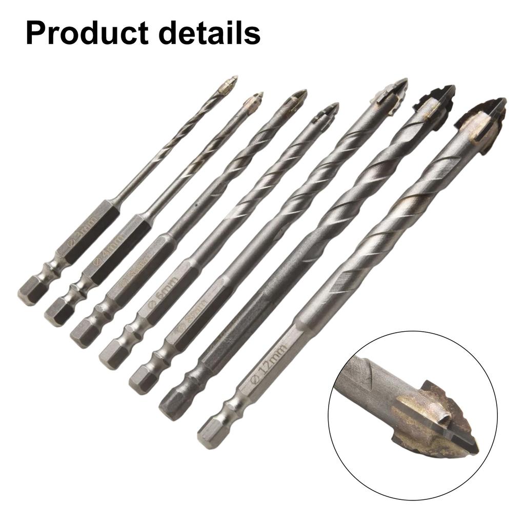 DIY Projects Approx.8mm Glass Tile Drill Efficient Tile Punching Tool Set Electric Drill Hex Shank Diameter 6.35mm