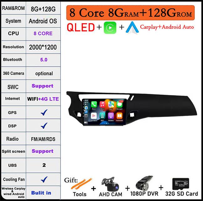 9 Inch For Citroen C3 DS3 2010 -2016 Car Radio Carplay Android Auto Screen Stereo 4G Wf BT DSP RDSNavigation GPS DSP