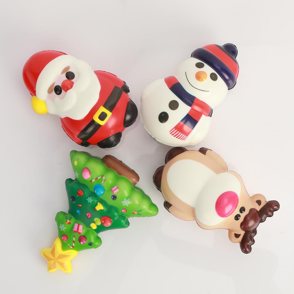 Doll Santa Claus Reindeer Christmas Gift Anti Stress Reliever Toy Flexible Kawaii Christmas Santa Antistress Squeeze Toy