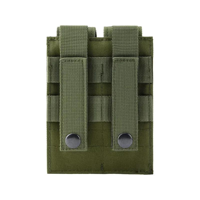 Tactical Double Pistol Mag Pouch Outdoor Molle Open-Top Magazine Pouch Flashlight Holder Attachment Package Hunting Accessories