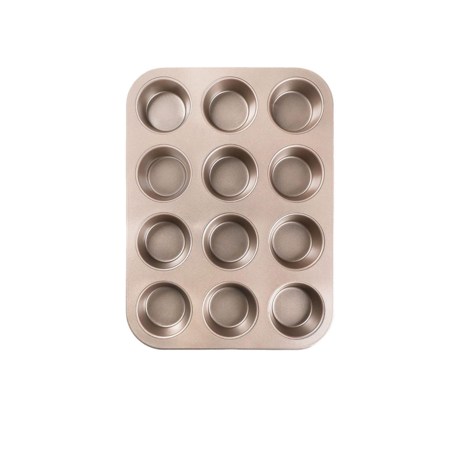 

Molde para hornear 6/12 cavidades para cupcakes muffins y tartas antiadherente de acero al carbono