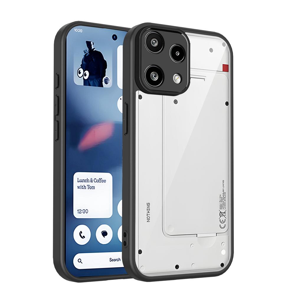 KEYSION Transparente Handyhülle für Nothing Phone 3A Lite Weiches Silikon+PC Klar Stoßfest Handy Rückseite für Nothing 3A Lite