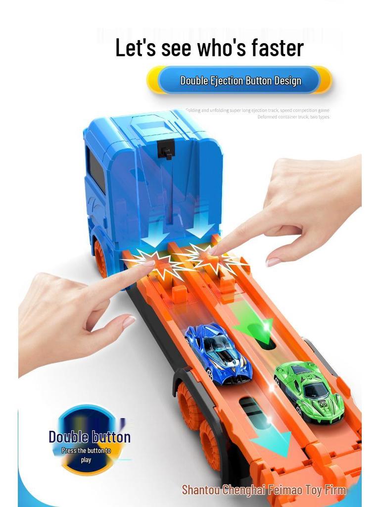 Transforming Toy Truck Car Model with Launching & Storage Features for Kids Aged 3-6