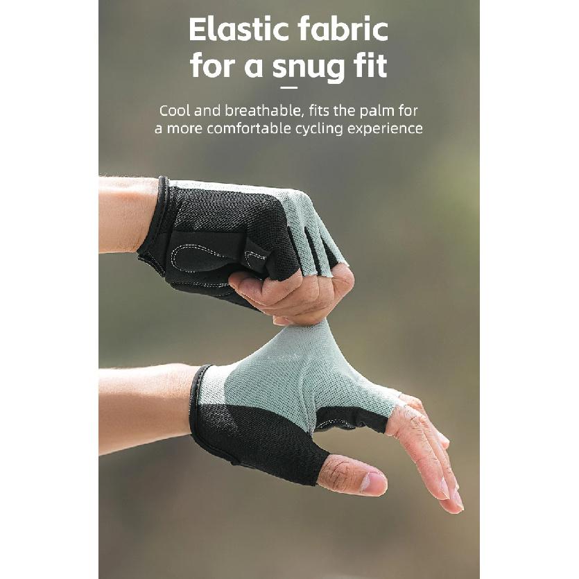 ROCKBROS Bike Gloves Half Finger Summer Breathable Anti-slip SBR Pad Shockproof MTB Road Bicycle Gloves Cycling Shorts Gloves