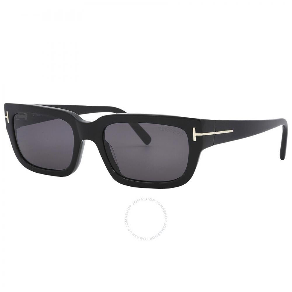 Tom Ford Ezra Smoke Rectangular Unisex Sunglasses Ft1075 01a 54