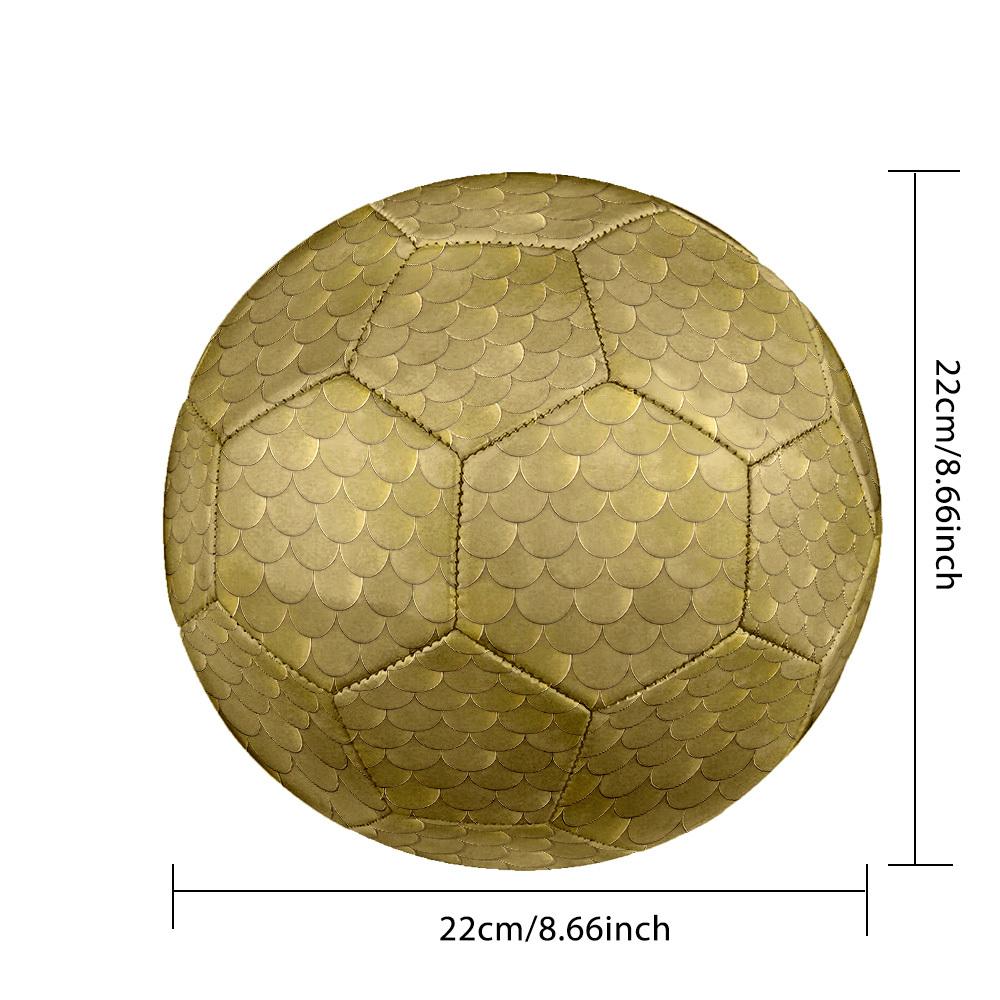 1pc Golden Scales Size 5 Soccer Ball Professional Match Training Football Indoor &Outdoor Sports Ball Lightweight Durable C6589